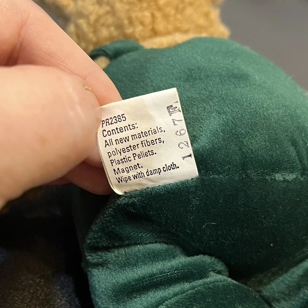 Hallmark Kiss Kiss Mistletoe Stuffed Teddy Bear Replacement Snowflake Bibs Green
